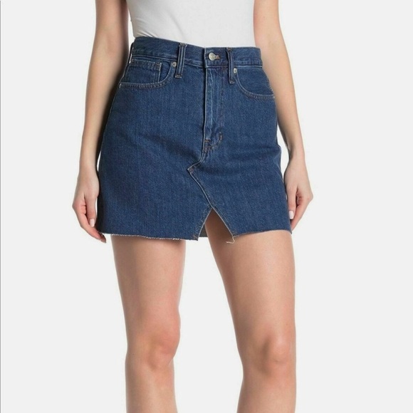 Madewell Rigid Denim A-line Skirt Cut Out - Size 25 - Picture 5 of 6